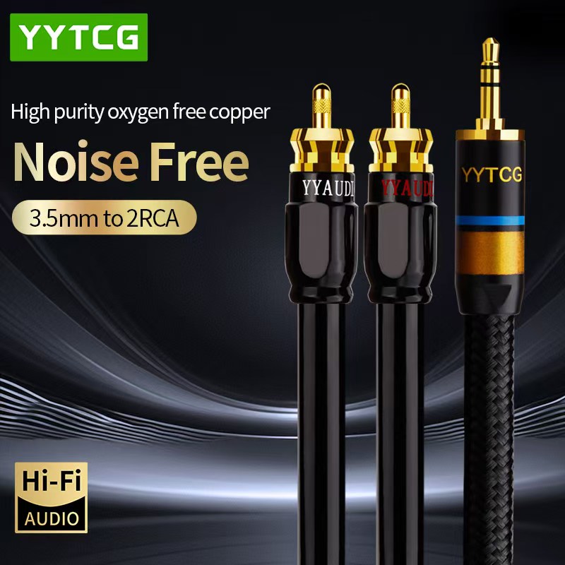 Home Cinema Ampli - YYTCG Kabel RCA HiFi Stereo 3,5