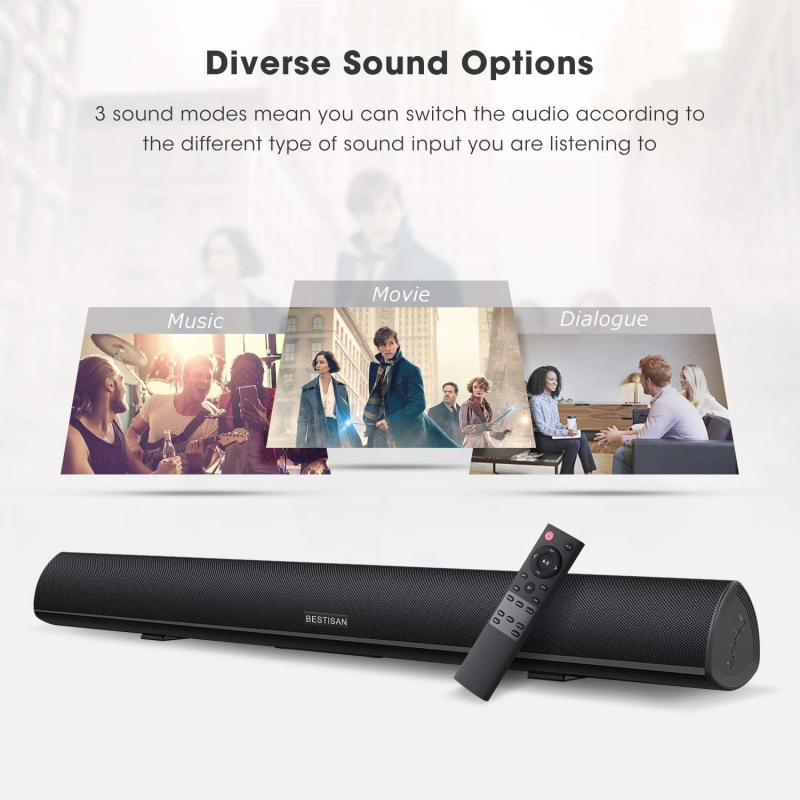 Home Cinema Center - Potężny soundbar TV przewodowy 100W głośnik