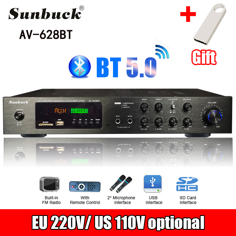 Home Cinema Ampli - Wzmacniacz mocy 110/220V 2000W Bluetooth Audio