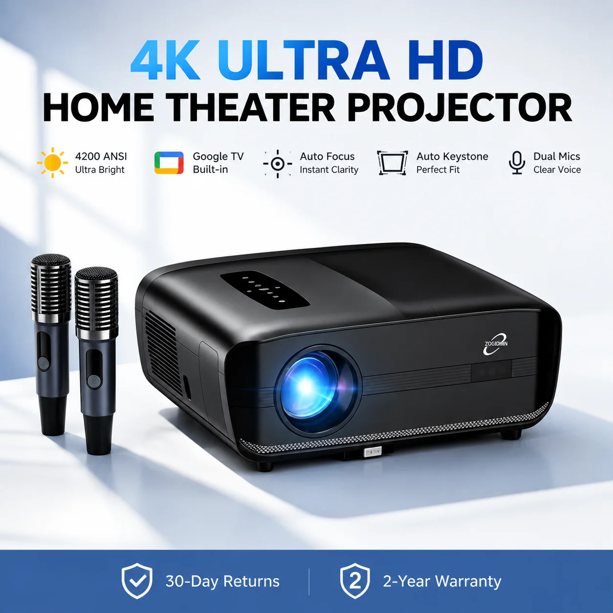 Home Cinema Experience - Nowy projektor Google TV 4200ANSI 1000D