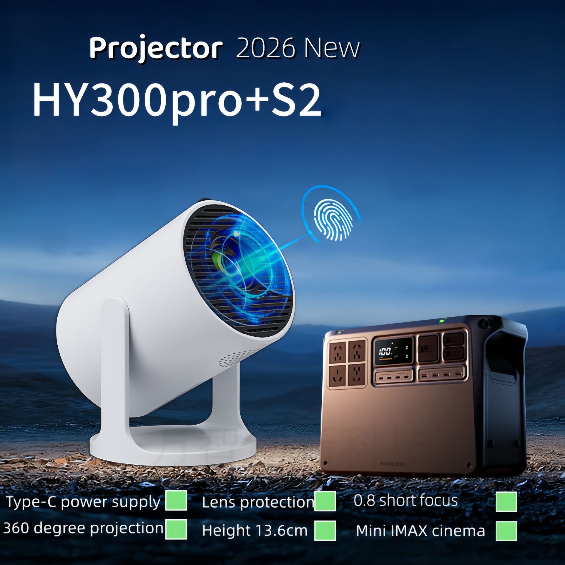 Home Cinema Experience - Inteligentny projektor ultra krótkoogniskowy, kompatybilny z