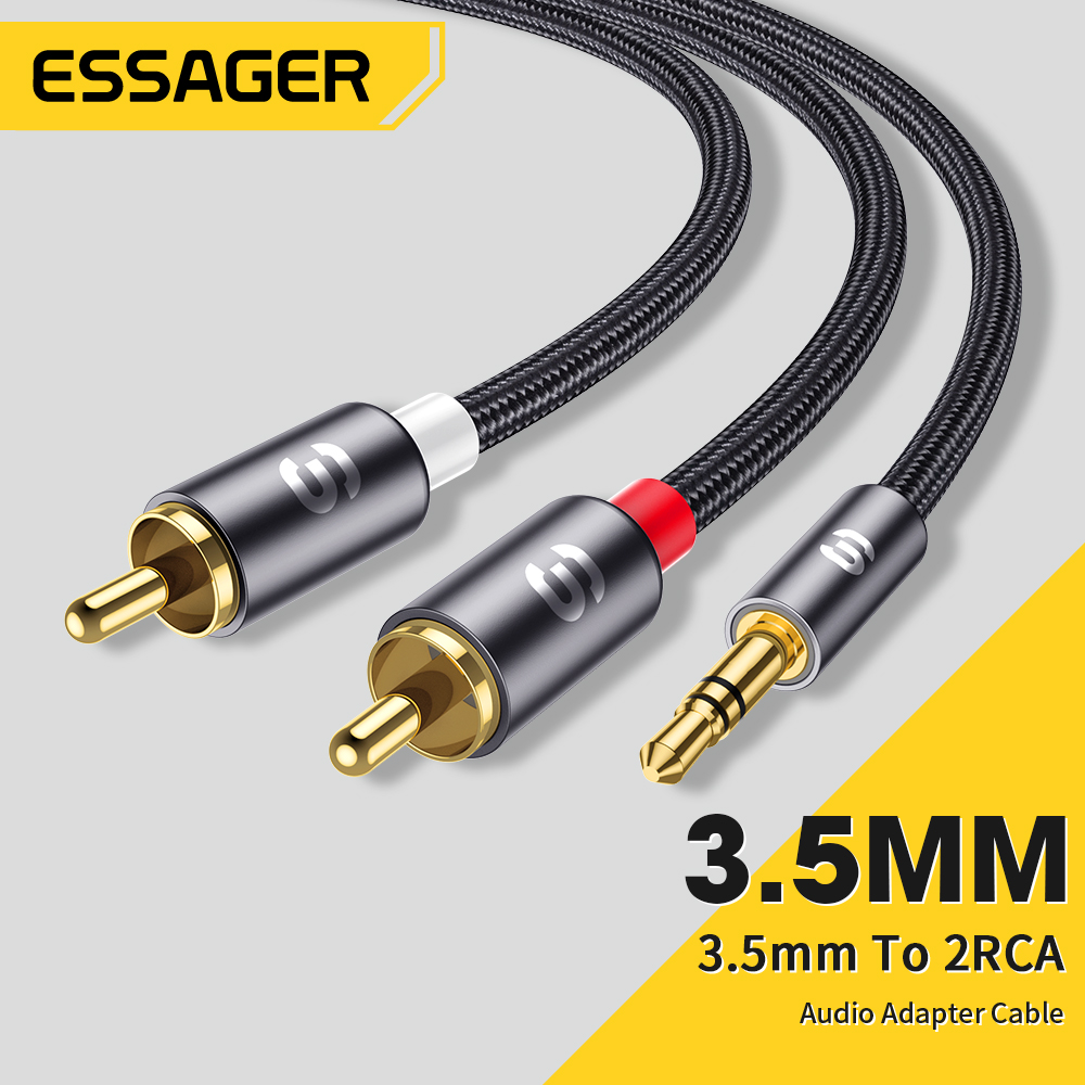 Home Cinema Ampli - Essager RCA Audio Cable Stereo 3.5mm