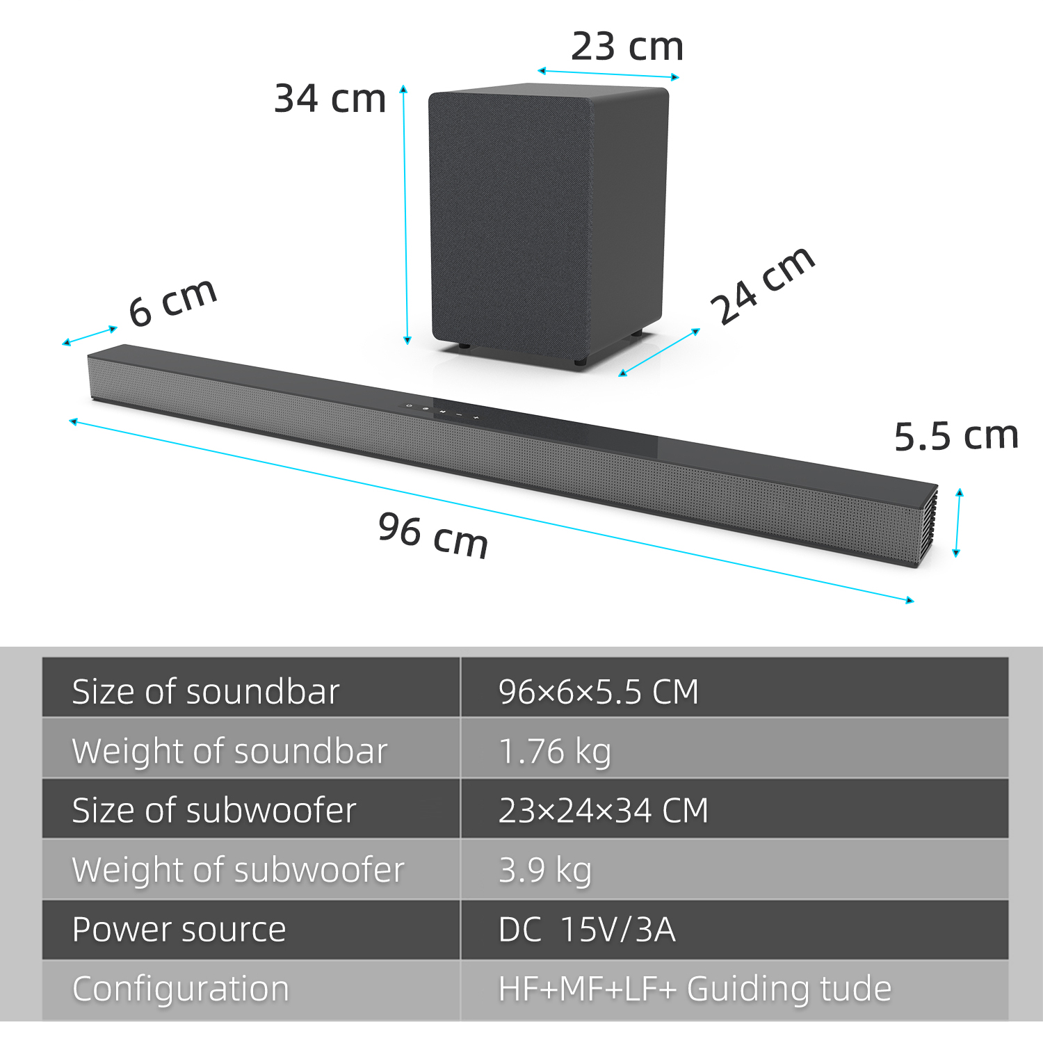 Soundbar 84W z subwooferem, gł – Home Cinema Speaker System recenzja i cena