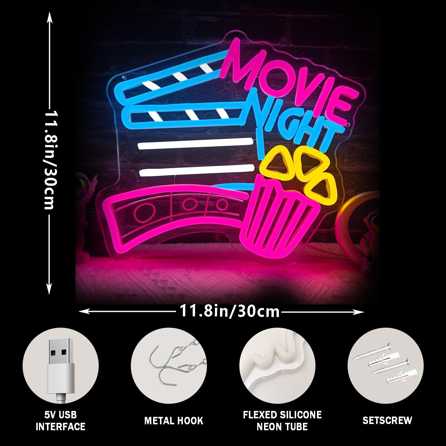 Neonowy znak „Filmowy Wieczór” – Home Cinema Night recenzja i cena