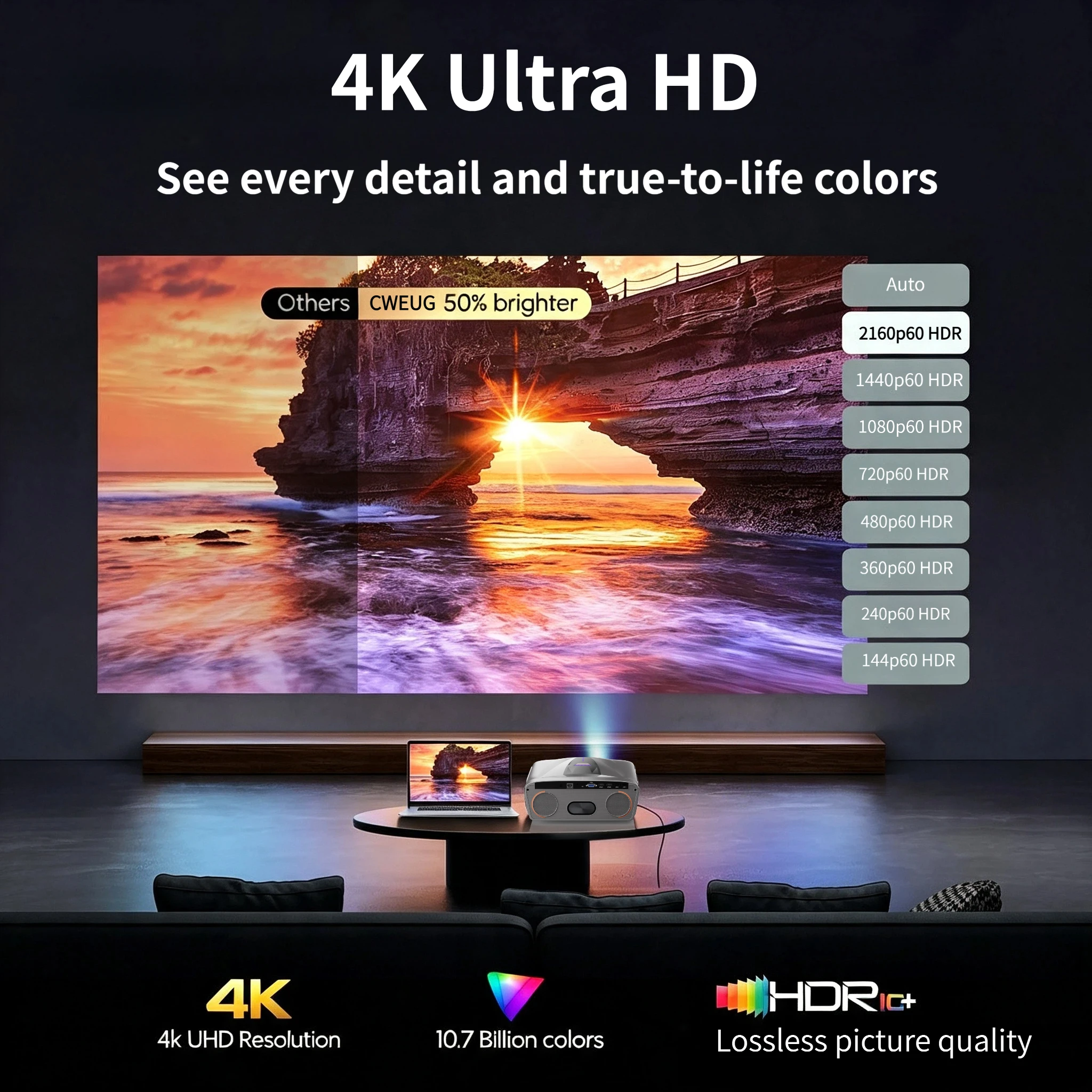 Nowy projektor 4K E9 UHD Smart – Home Cinema Experience recenzja i cena