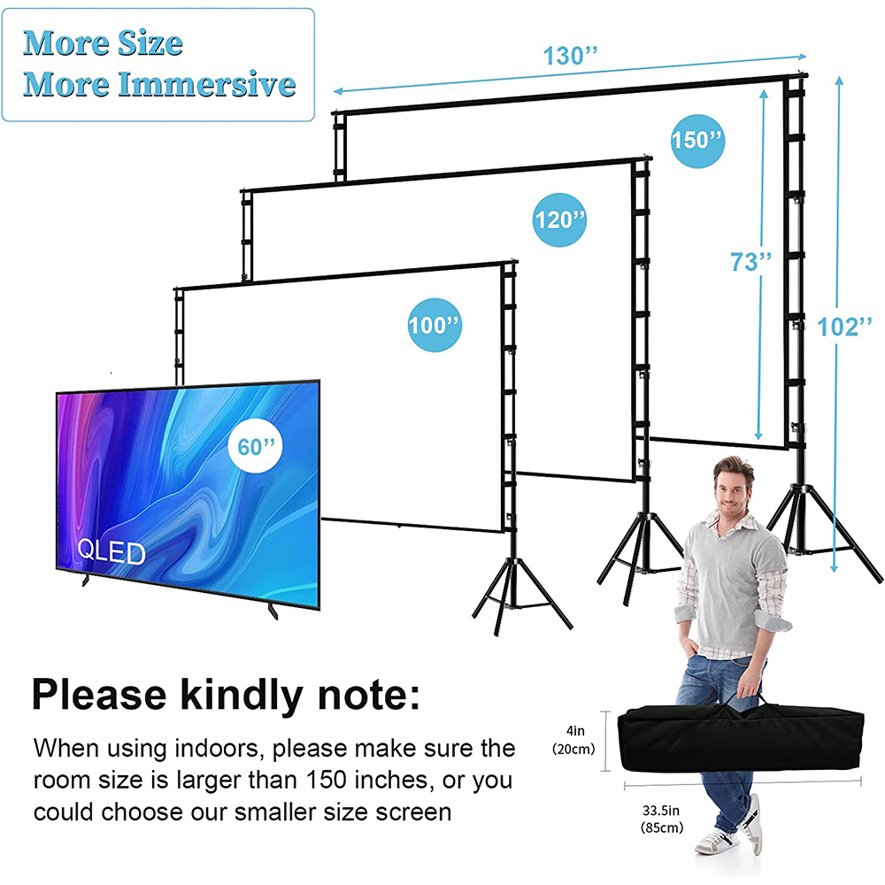 Ekran projektora VEIDADZ ze st – Home Cinema Rack recenzja i cena