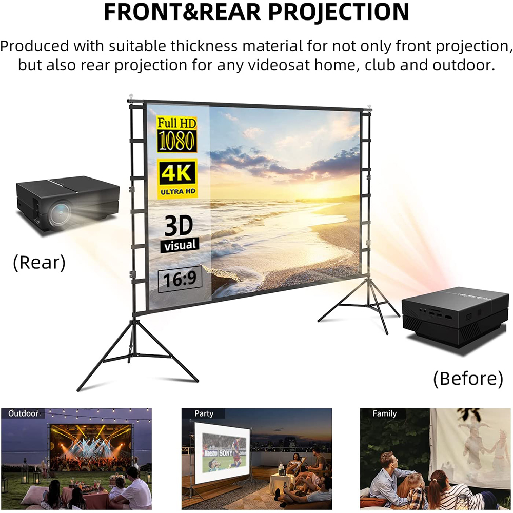 Ekran projektora VEIDADZ ze st – Home Cinema Rack recenzja i cena