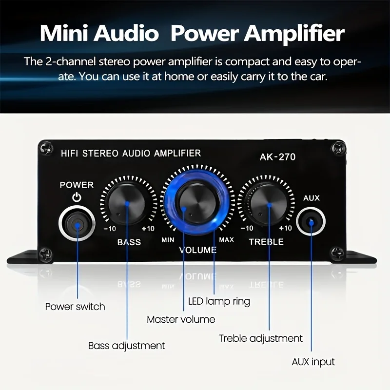AK-270 400W Mini Wzmacniacz Mo – Home Cinema Ampli recenzja i cena