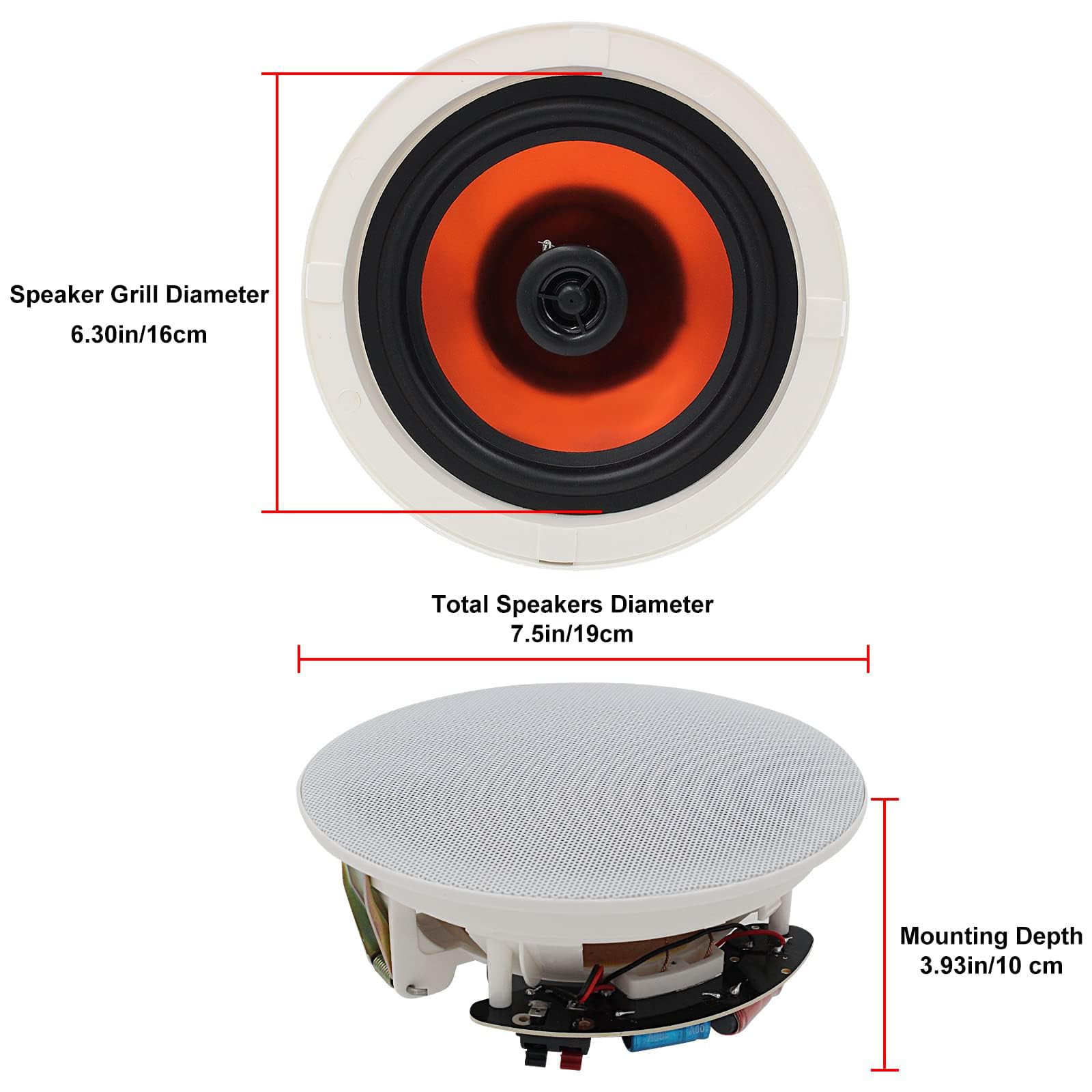 Głośniki sufitowe Bluetooth He – Home Cinema Speaker System recenzja i cena