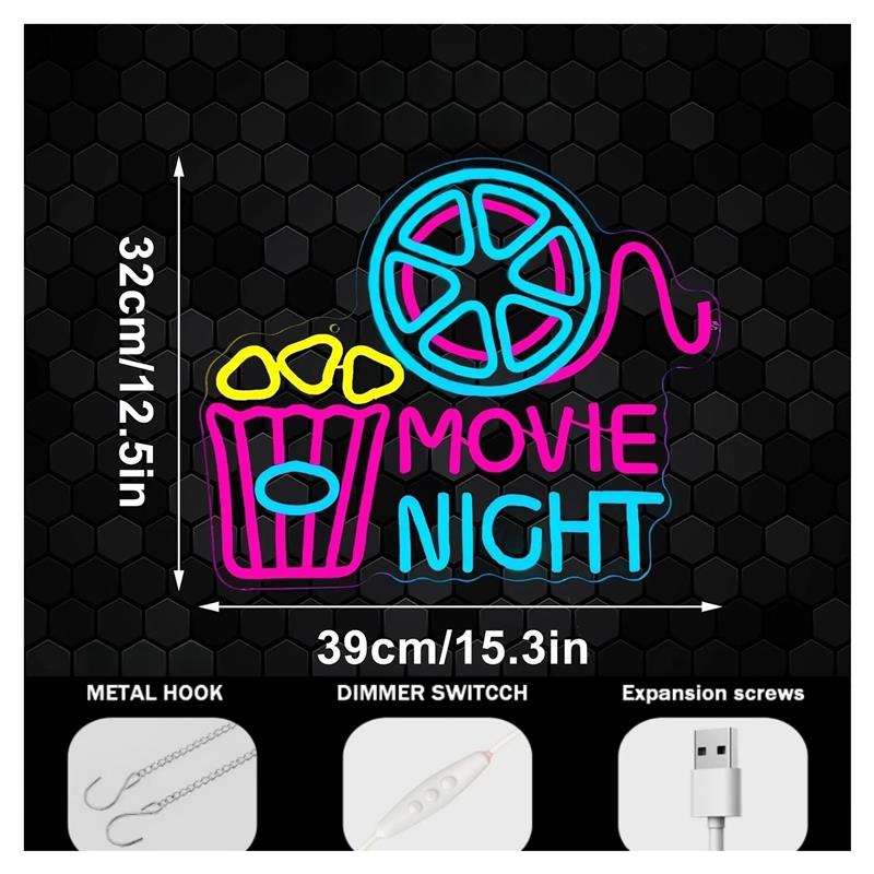 Neonowy Znak na Wieczór Filmow – Home Cinema Night recenzja i cena