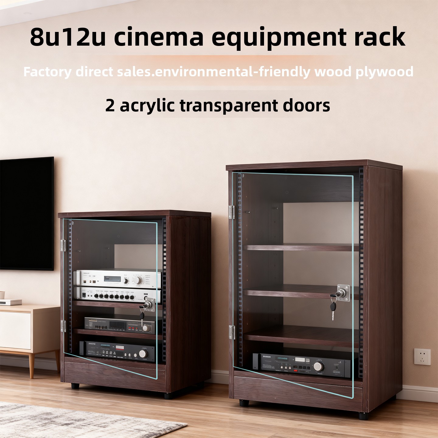 Przednie przezroczyste drzwi,  – Home Cinema Rack recenzja i cena